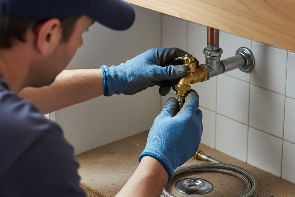 Shutoff valve and fitting work during Emergency Plumbing in Ebensburg
